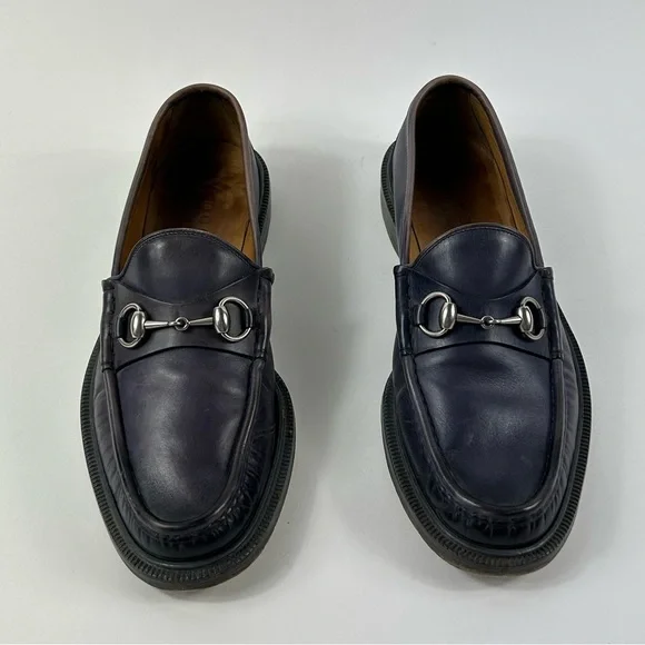 GUCCI Purple Leather Horsebit Loafers Size 7 - Picture 3 of 10
